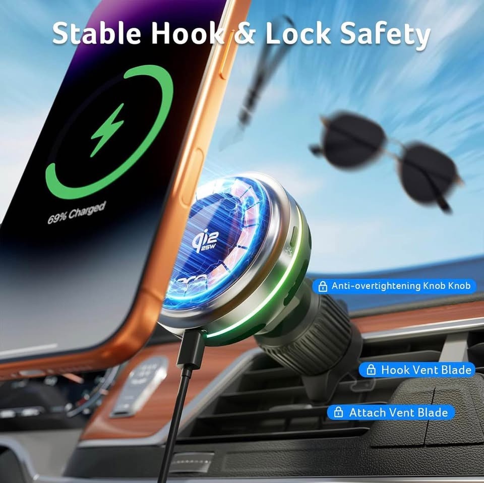 Brand New Magnetic Car Phone Holder- Wireless Car Charger - photo 3