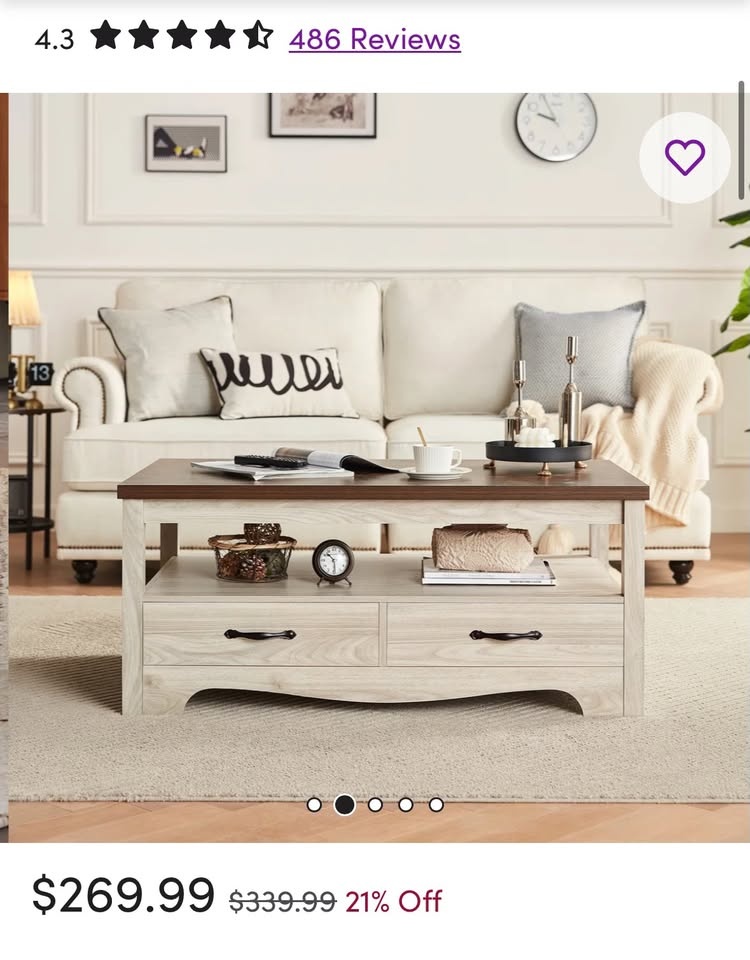 Brand New Coffee Table - Retails $305 - photo 2