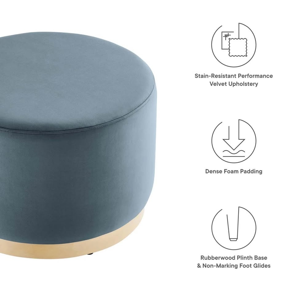 Velvet Ottoman / Coffee Table - Brand New - photo 4