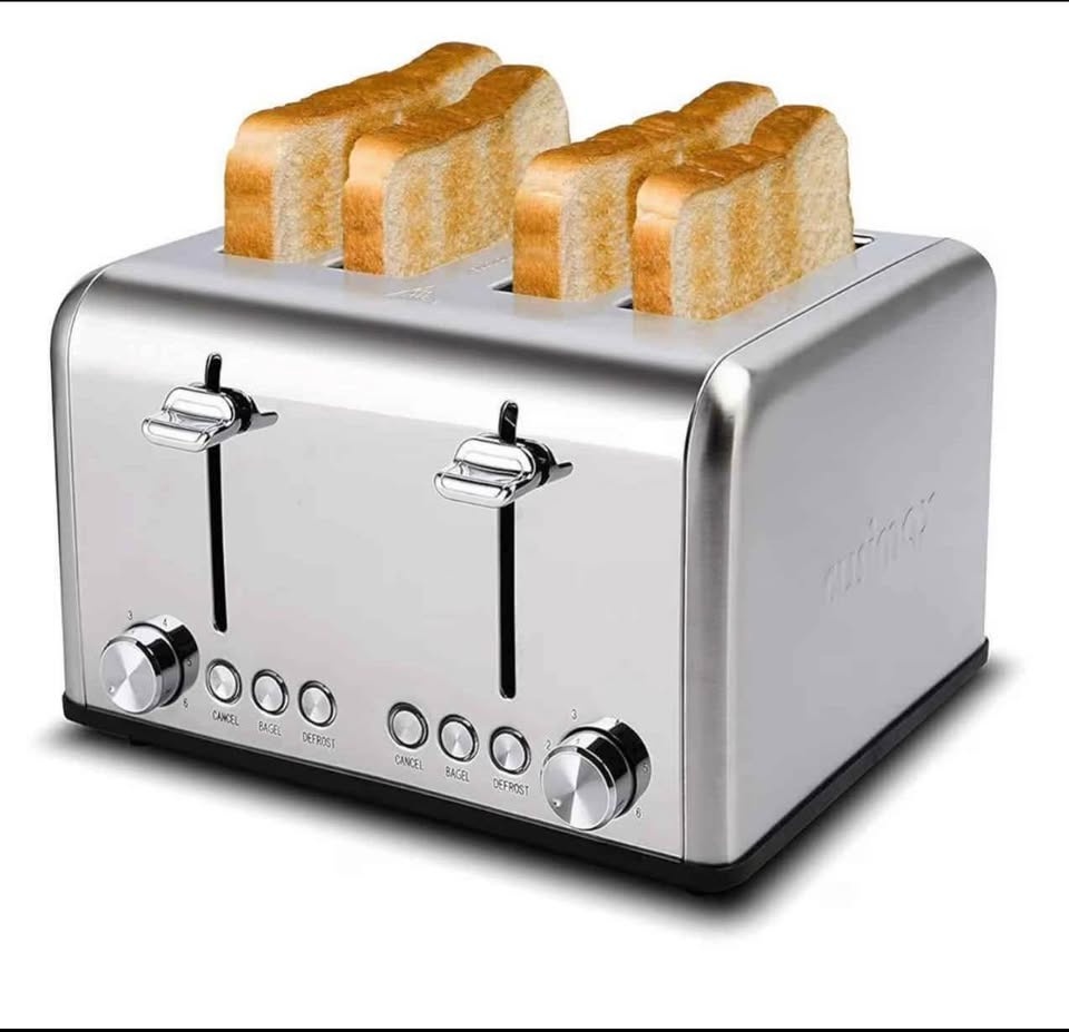 Amazon Basics 4-Slice Toaster Brushed Silver - photo 3