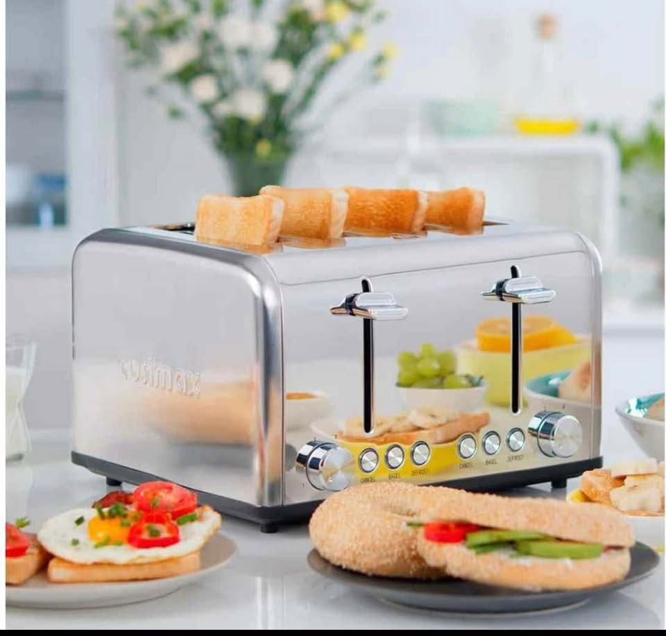 Amazon Basics 4-Slice Toaster Brushed Silver - photo 4