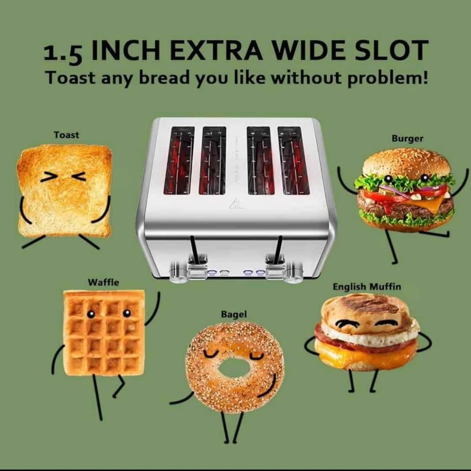 Amazon Basics 4-Slice Toaster Brushed Silver - photo 5