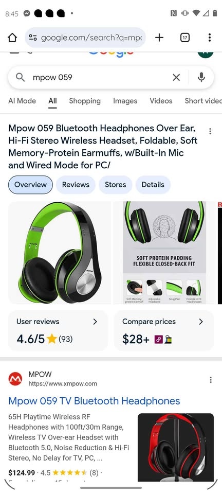 MPOW 059 Wireless/Wired Over Ear Headphones - photo 3