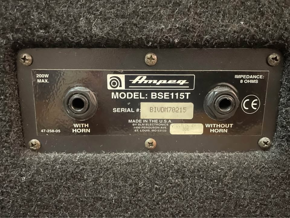Ampeg BSE-115 Bass Cabinet - photo 2