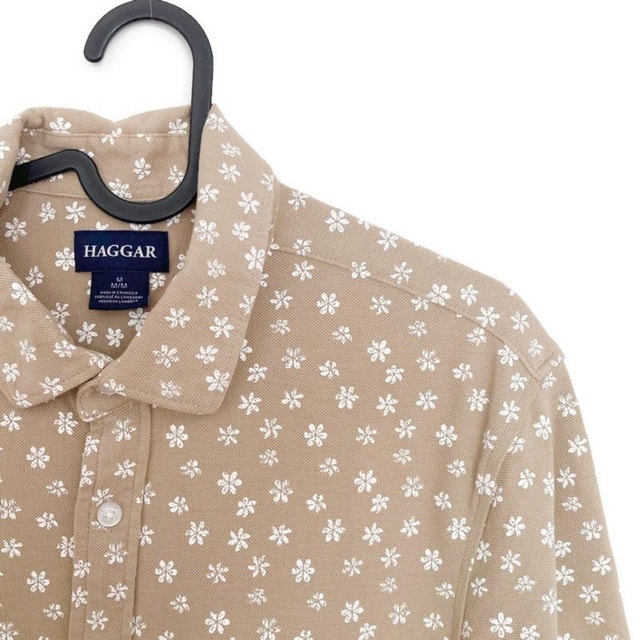 Vintage Floral Pique Shirt in Mocha - photo 2