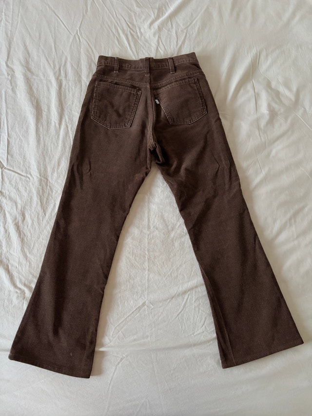 Vintage Levi's 646 Corduroy Boot-Cut Flare Pants 1970s W29 - photo 2