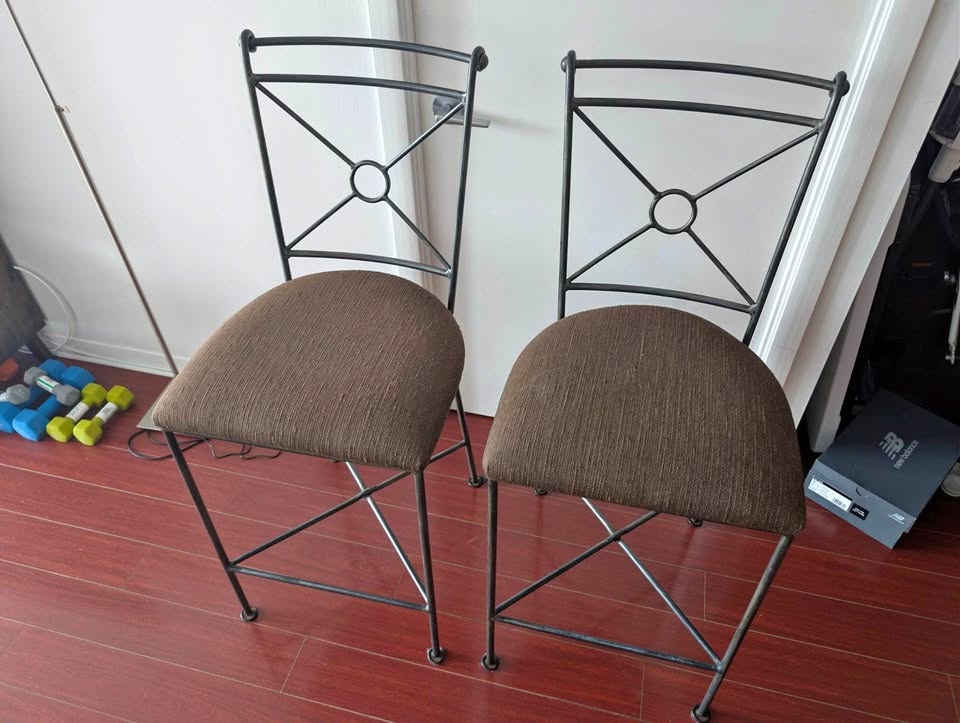 Metal Counter Chairs - Set of 2