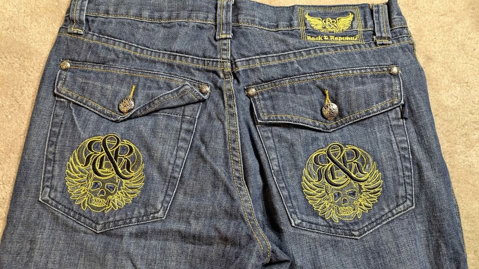 Y2k Rock Republic Skull Jeans - Will lower price if you ask!