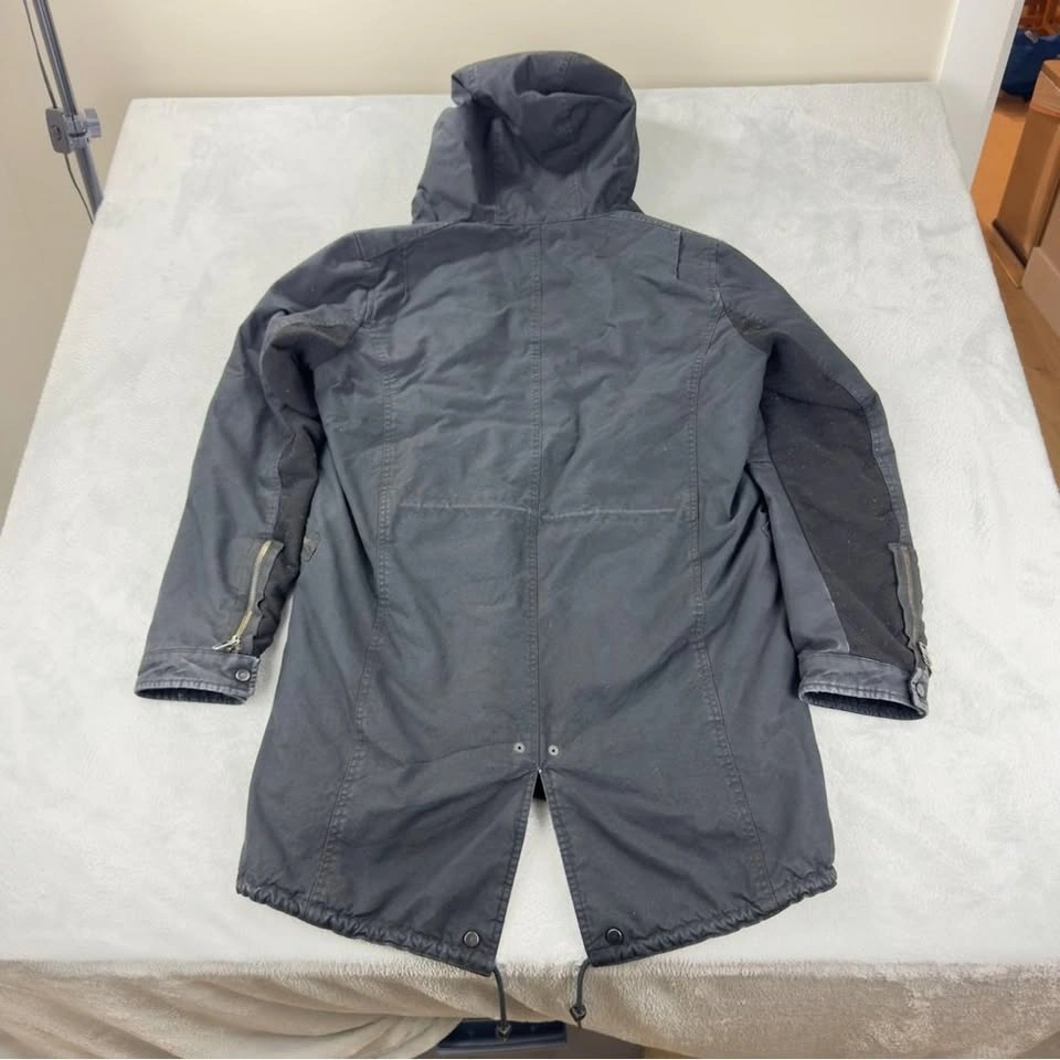 All Saints Men's Kray Black Parka - Size Medium - photo 4
