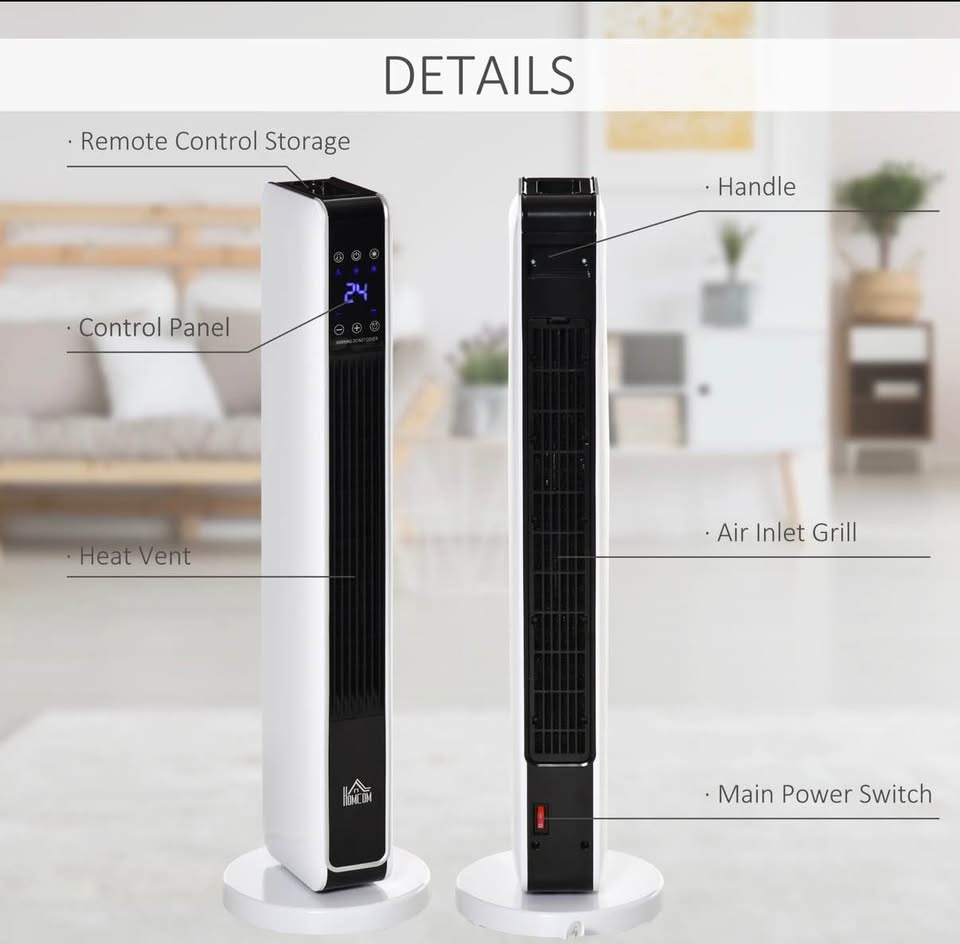 Brand New HOMCOM Ceramic Tower Heater!! - photo 3