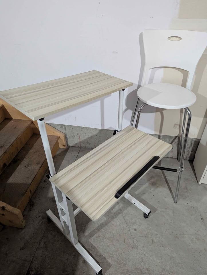 Adjustable Standing Laptop/Reading Table with High Chair - photo 5