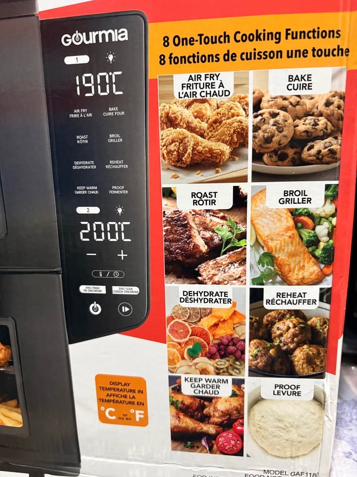 Gourmia 10.4L Dual Basket Air Fryer - photo 2