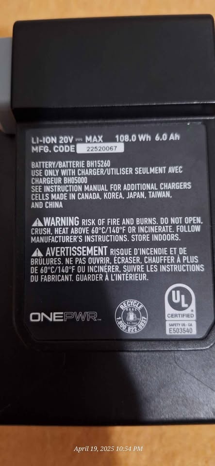 Hoover OnePWR 6Ah Battery - photo 5