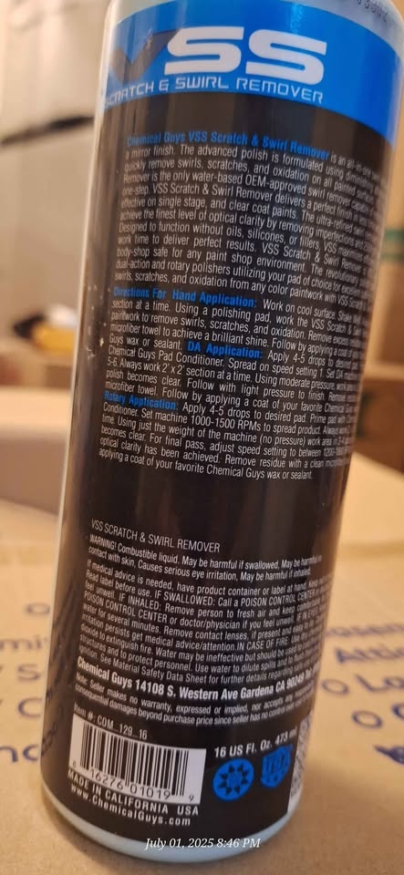 Chemical Guys VSS - Scratch & Swirl Remover - photo 2