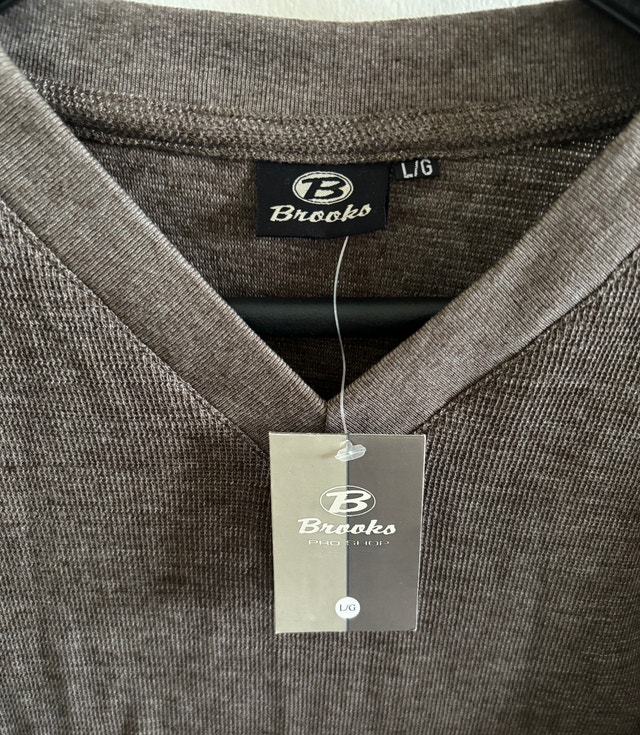 NEW Brooks Proshop Brown-Grey Vintage Sweater, Men’s L - photo 4
