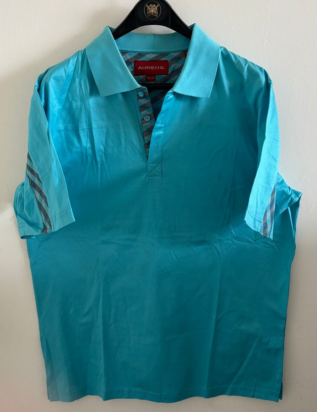 NEW Aureus Turquoise Vintage Golf Shirt, Men's XL - photo 2