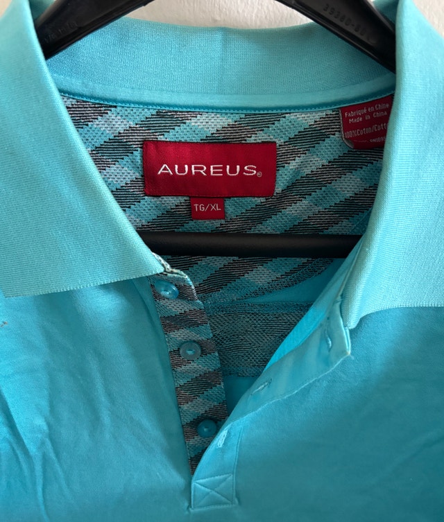 NEW Aureus Turquoise Vintage Golf Shirt, Men's XL - photo 4