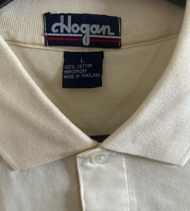 NEW Hogan Cream w Green, Brown Vintage Golf Shirt, Men's L - photo 4