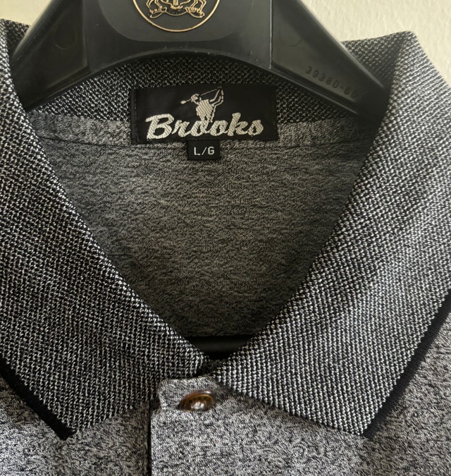NEW Brooks ProShop Grey Vintage Golf Shirt, Men’s L - photo 4