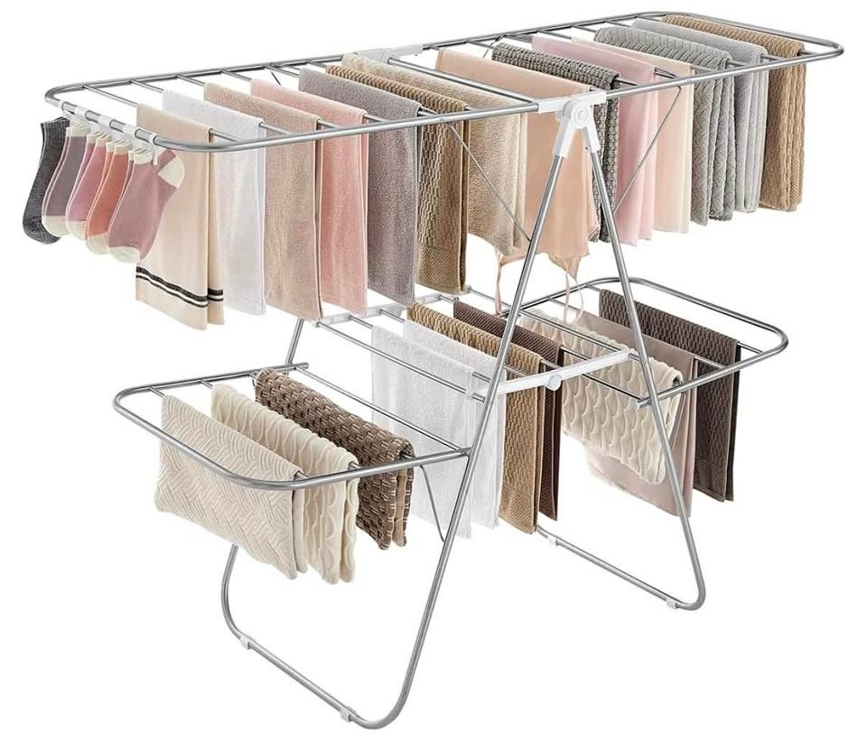 SONGMICS 2-Level Foldable Clothes Drying Rack