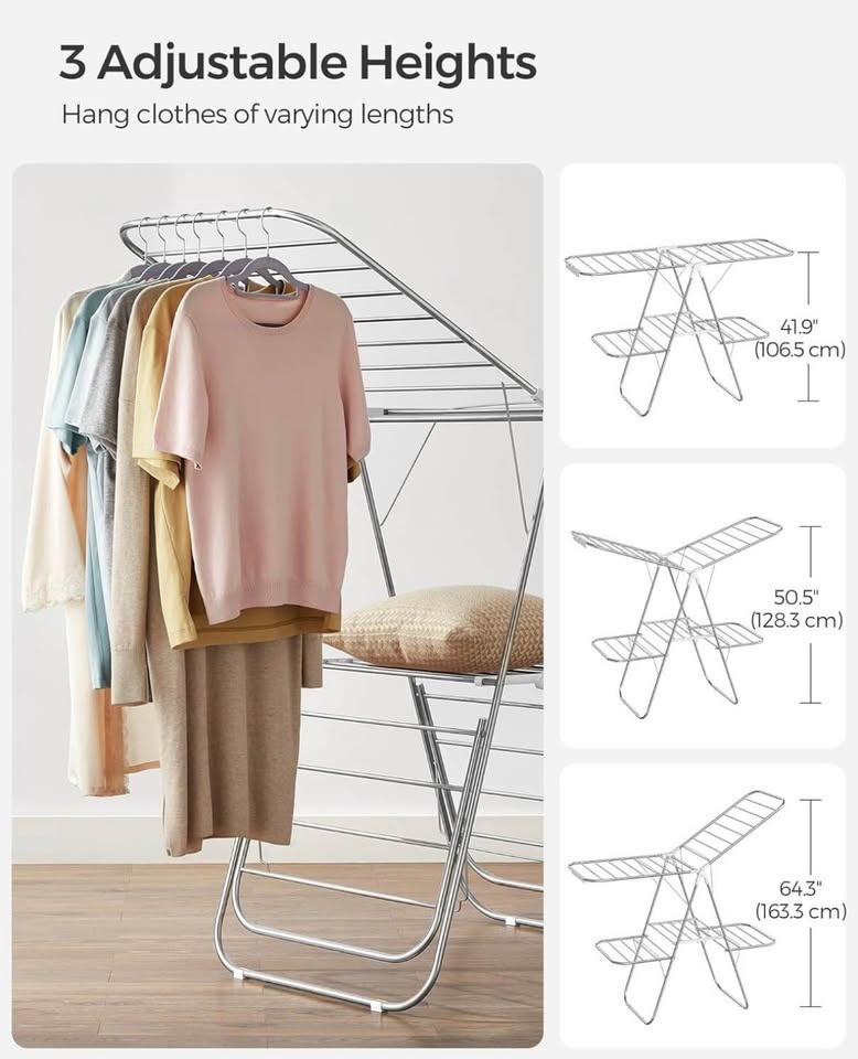 SONGMICS 2-Level Foldable Clothes Drying Rack - photo 4