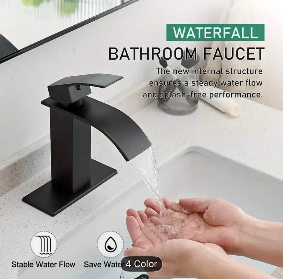 Single Handle Bathroom Faucet - Matte Black