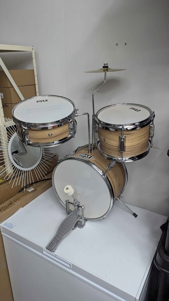PYLE Kids Drum Set, 3-Piece Junior Drum Kit for Beginners - photo 3