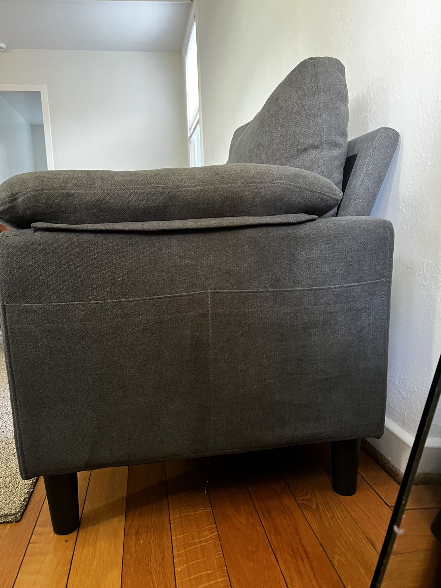 Gray L-Shaped Sectional Couch