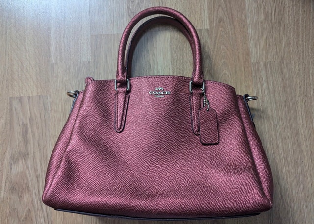 Coach Purse Reddish-Pink Bronze