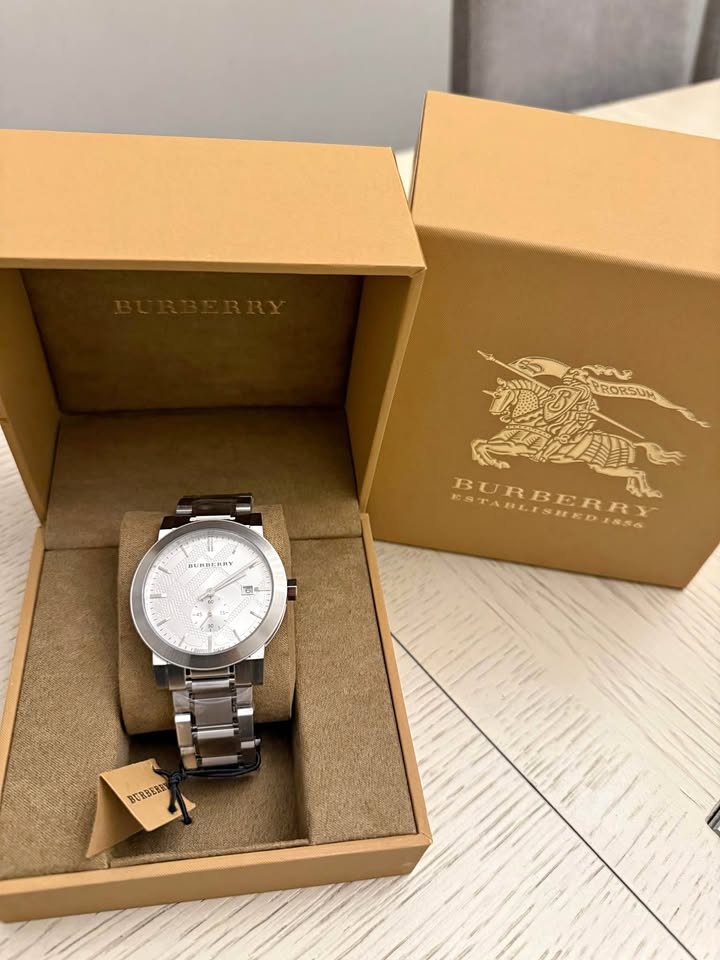 Burberry BU9900 Men's Silver Dial Watch - Brand New