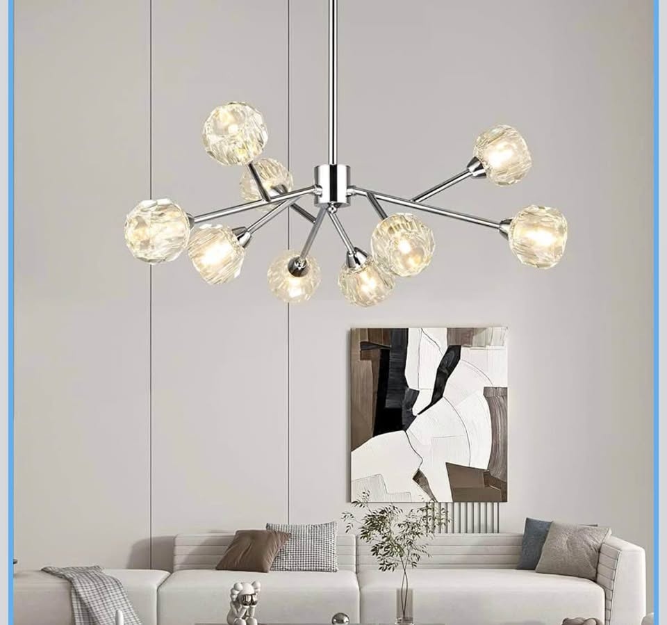 Chandelier Modern Crystal Pendant Light Chandelier 9 Lights Cont