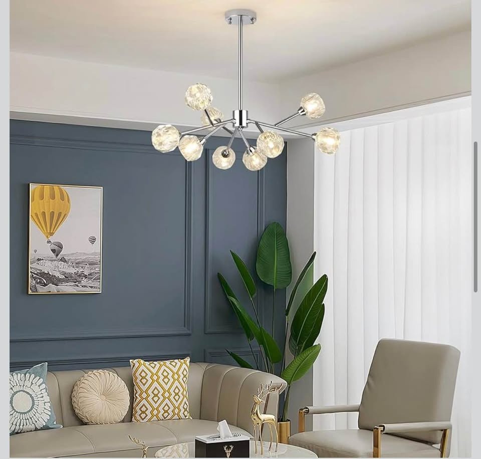 Chandelier Modern Crystal Pendant Light Chandelier 9 Lights Cont - photo 3
