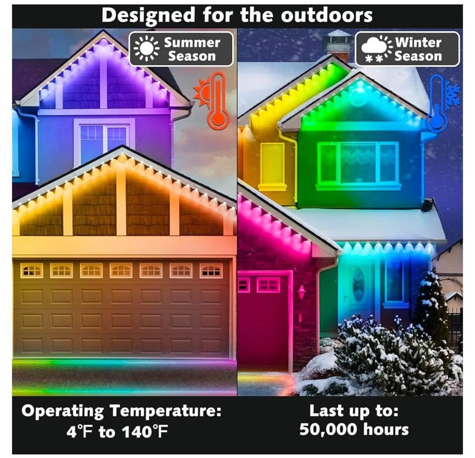 Led Eave Light 300FT, Permanent Outdoor Lights - photo 3