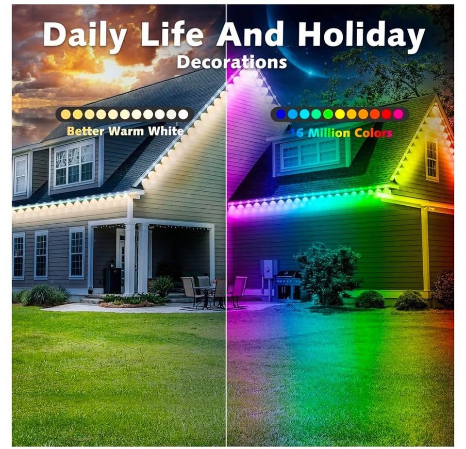 Led Eave Light 300FT, Permanent Outdoor Lights - photo 5