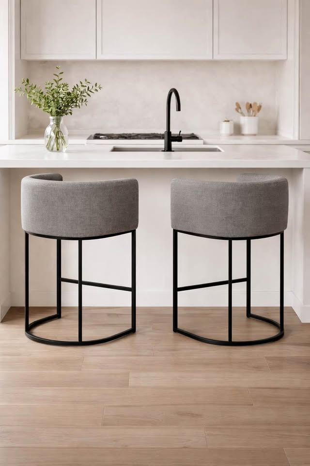 Set of 2 Barrel Counter Height Stools - Brand New