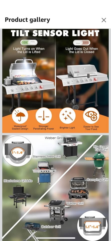 Grill Light for Blackstone & Weber Grills 🏆 - photo 4