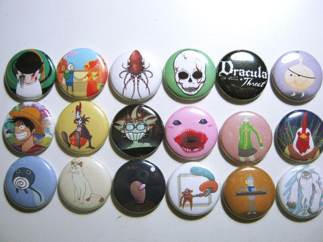 Various Video Game, Anime & Cartoon Character Pins