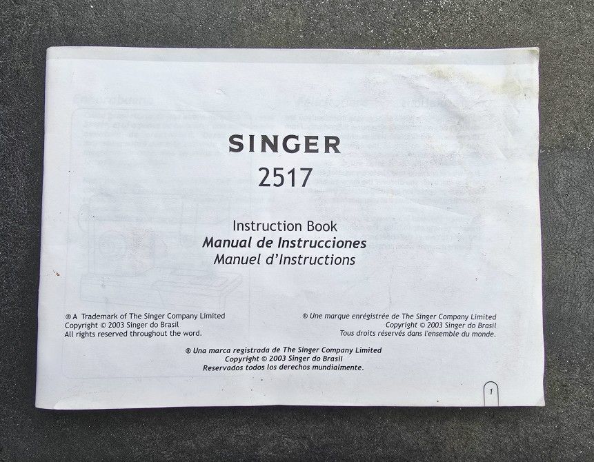 🏆 Singer 2517 Sewing Machine Instruction Book Manual