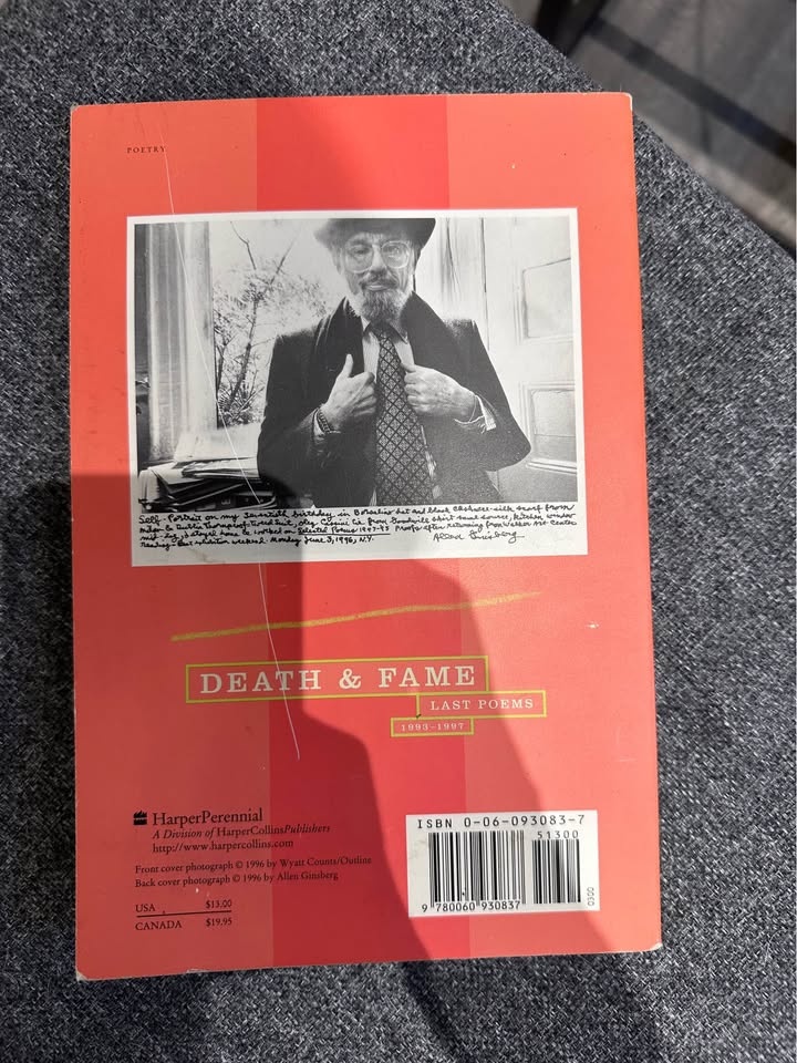 Death & Fame: Last Poems 1993-1997 by Allen Ginsberg - photo 2