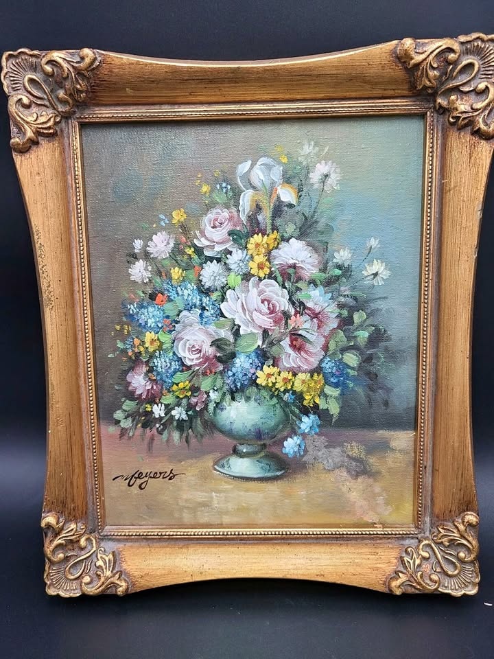 8x10 Original Bouquet Oil Painting Signed "Meyers"