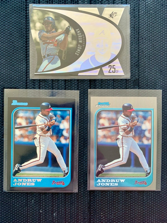 13 Andruw Jones Cards incl 3 Rookie Cards MLB - photo 3