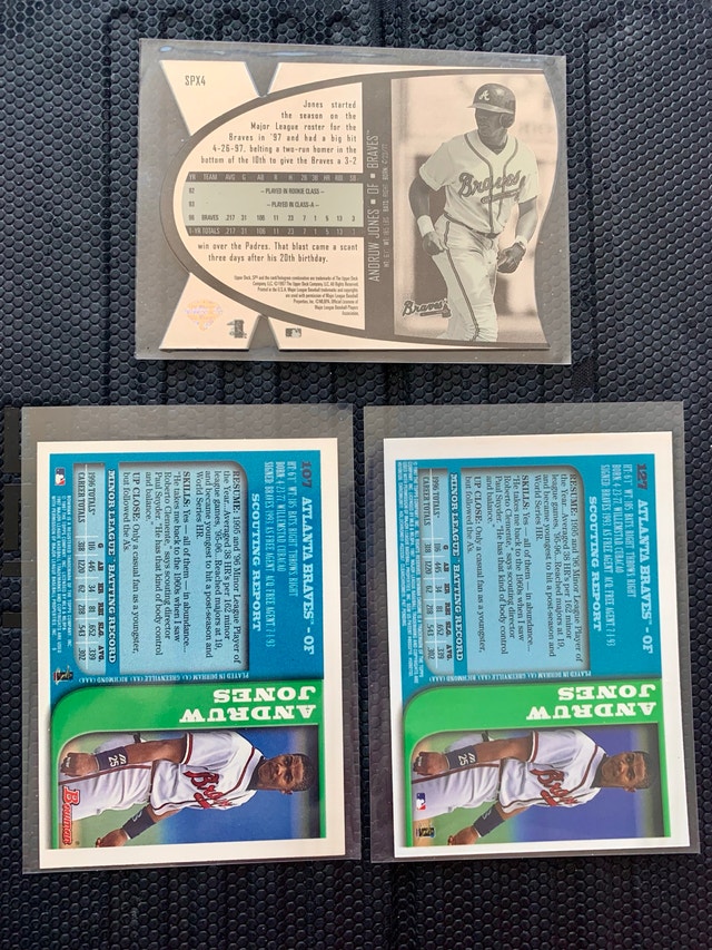 13 Andruw Jones Cards incl 3 Rookie Cards MLB - photo 4
