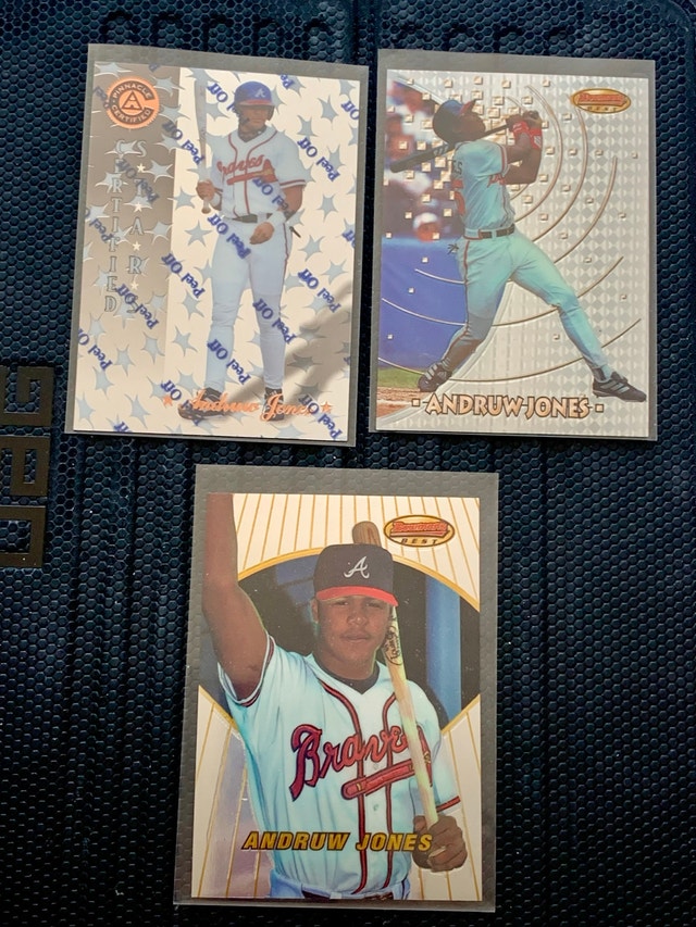 13 Andruw Jones Cards incl 3 Rookie Cards MLB - photo 5