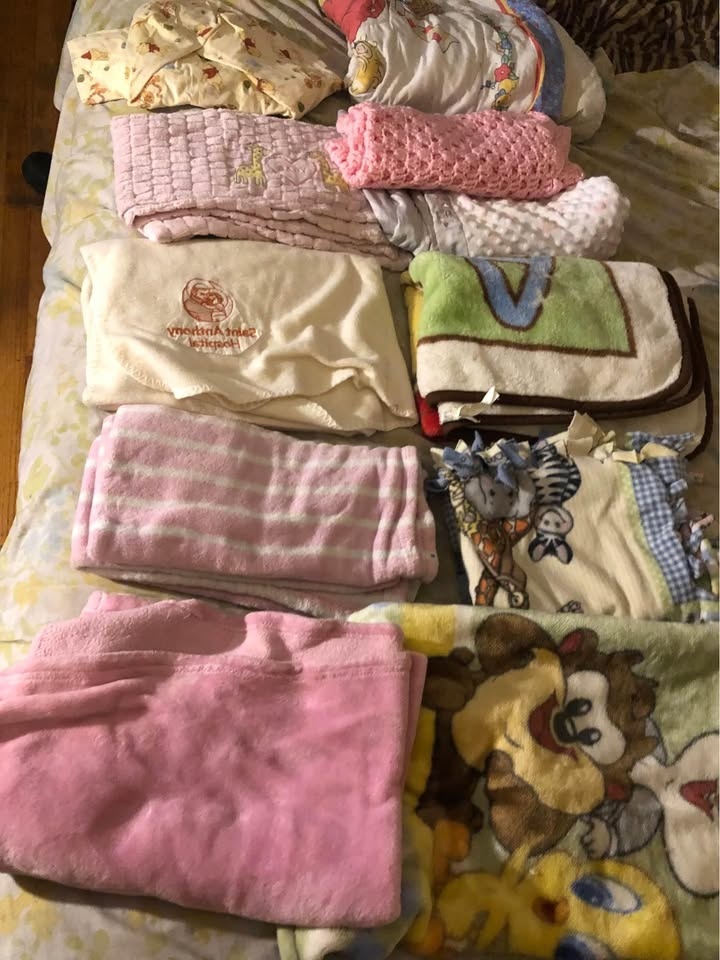 Baby Items: Blankets, Crib Skirt, Size 2 Diapers - photo 2
