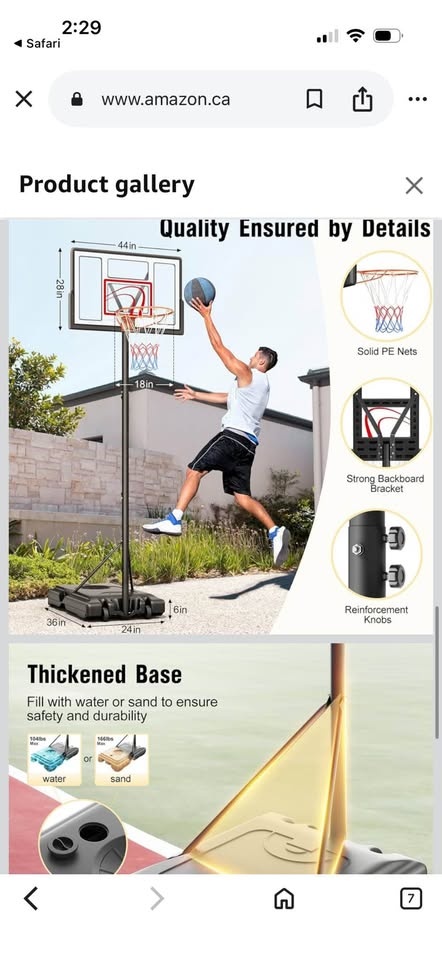 New Portable Basketball Hoop (4.43-10ft Adjustable) - photo 5