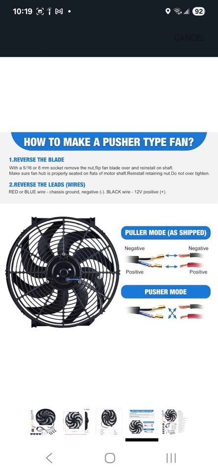 14" Automobile universal cooling fan for radiator Mount Kit - photo 3