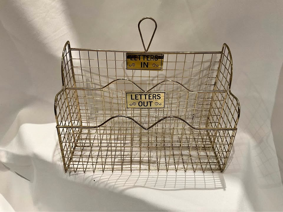 Vintage MCM Mail Sorter Desk Organizer