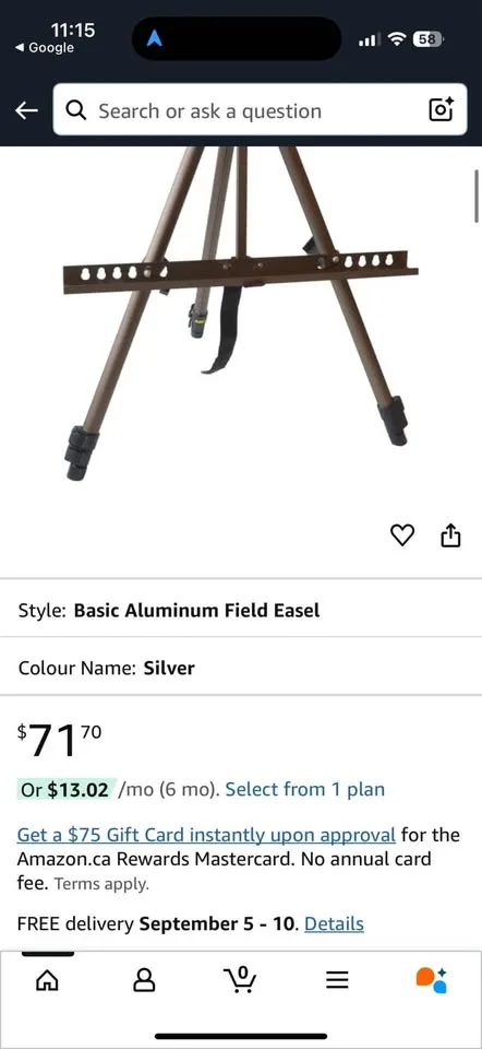 Portable Art/Display Easel image indicator(2)