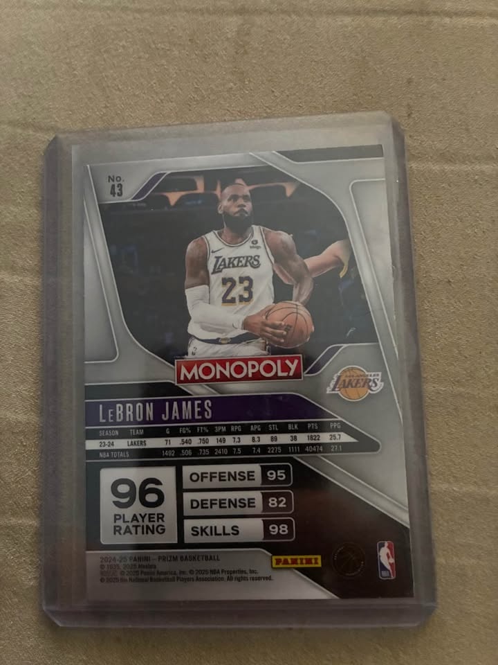 2023-24 Panini Prizm Monopoly LeBron James Lakers - photo 2