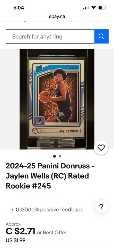 2024-25 Panini Donruss Jaylen Wells Rated Rookie Card - photo 3